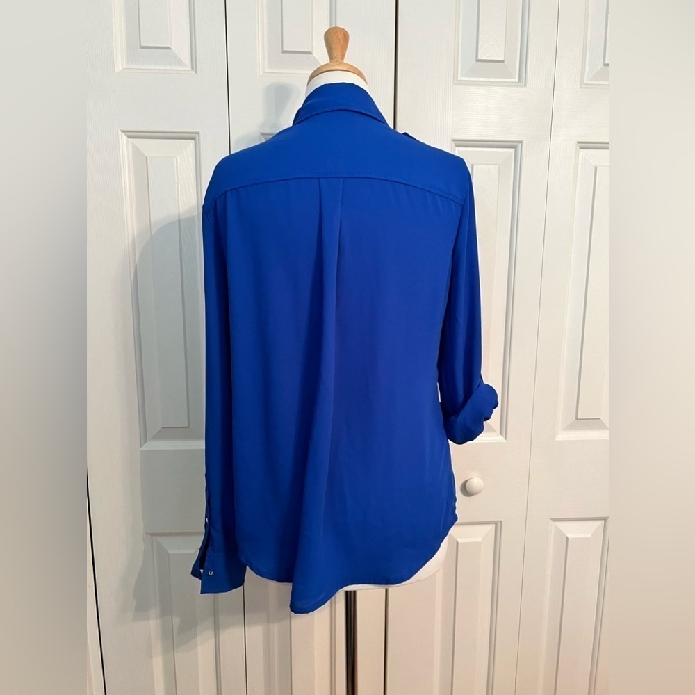 NWOT Roll-Tab Utility Shirt in Royal Blue Size Medium - Picture 6 of 7